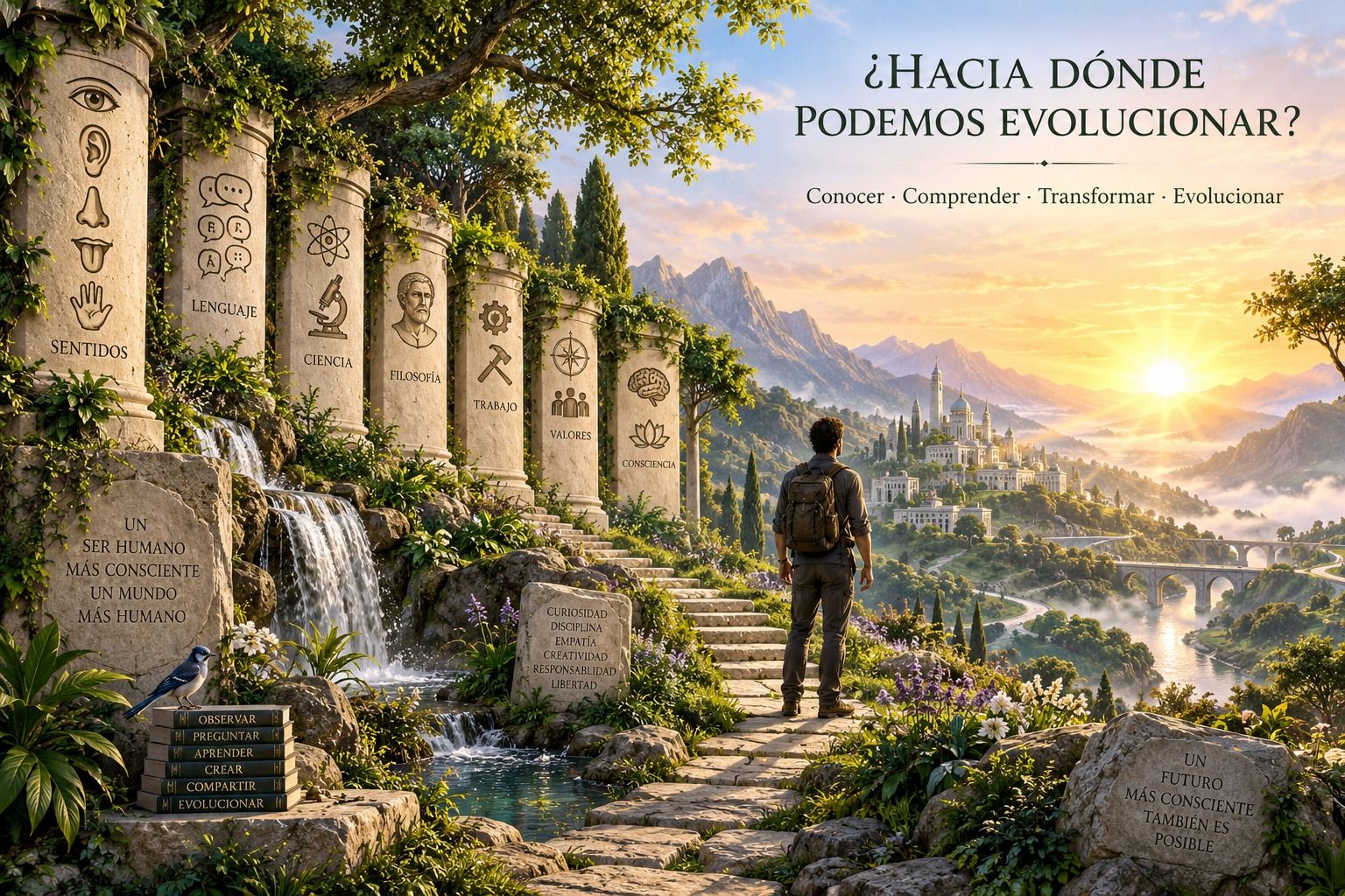 ¿Hacia dónde podemos evolucionar? Conocer · Comprender · Transformar · Evolucionar.